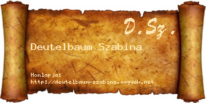 Deutelbaum Szabina névjegykártya